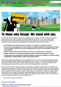 benandjerrysoccupy benandjerrysoccupy